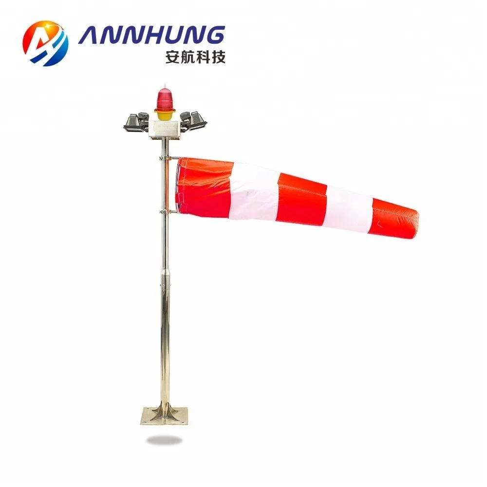 
Wind Cone Wind Indicator Helipad Windsock with Obstruction Light 