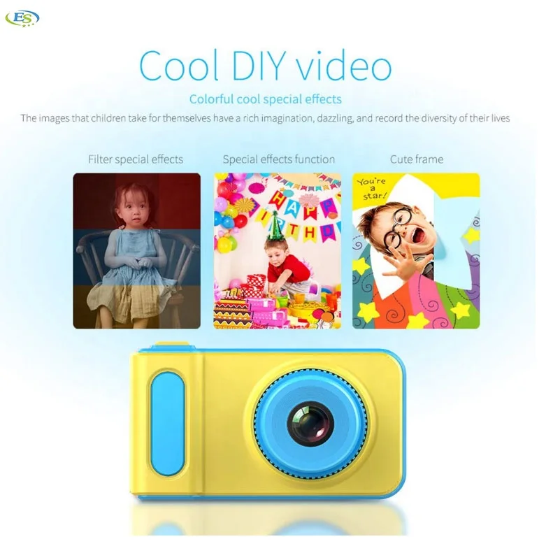 Amazon горячие продажи на День Благодарения, подарок на день рождения для детей цифровая мини-камера 2 дюймовый экран детская камера
