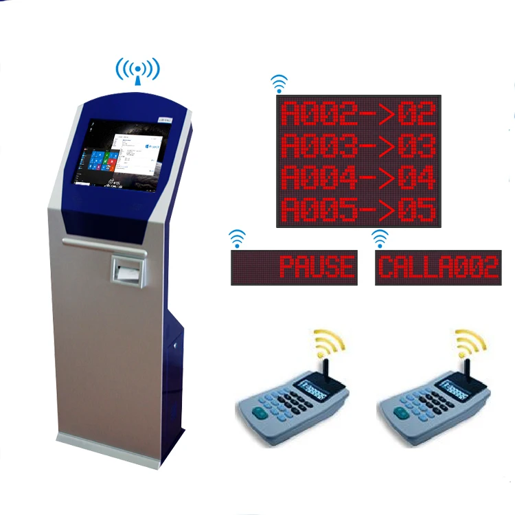 New style queue system machine bank queue kiosk with ticket printer