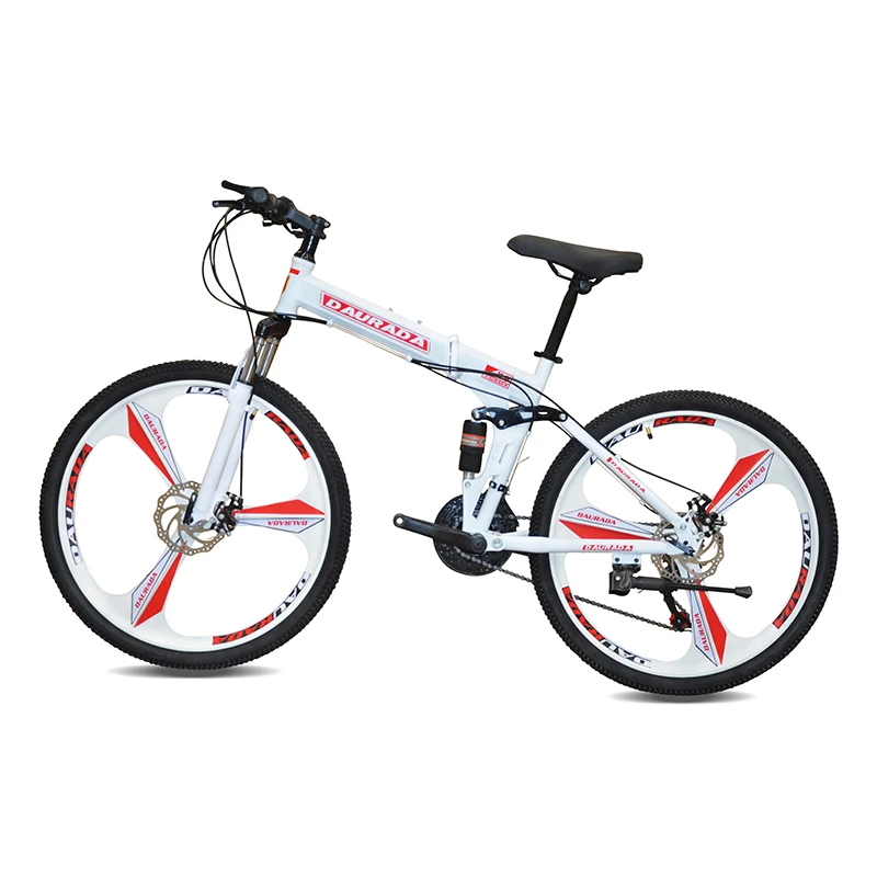 21 Speed Folding Mountain Bike 26 Inch Folding Bicycle Three Knives One Round Wheel MTB