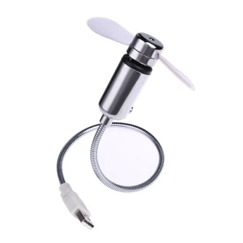 USB Mini Flexible Time LED Clock Fan With LED light
