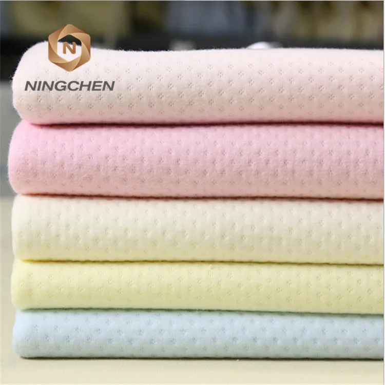 cheap Yarn dyed air layer Fabric for garments/Knit Scuba Air Layer Double Sided Quilted Baby Clothing
