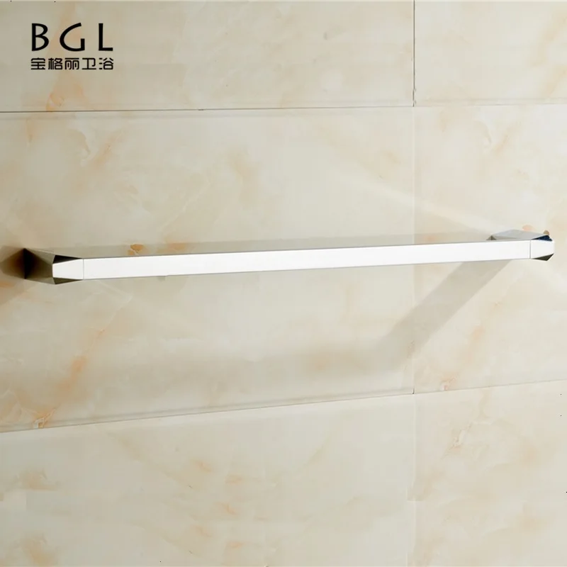 18724 wholesale zinc alloy Bathroom Accessories Single Towel Bar Bathroom heated chrome Towel Rails