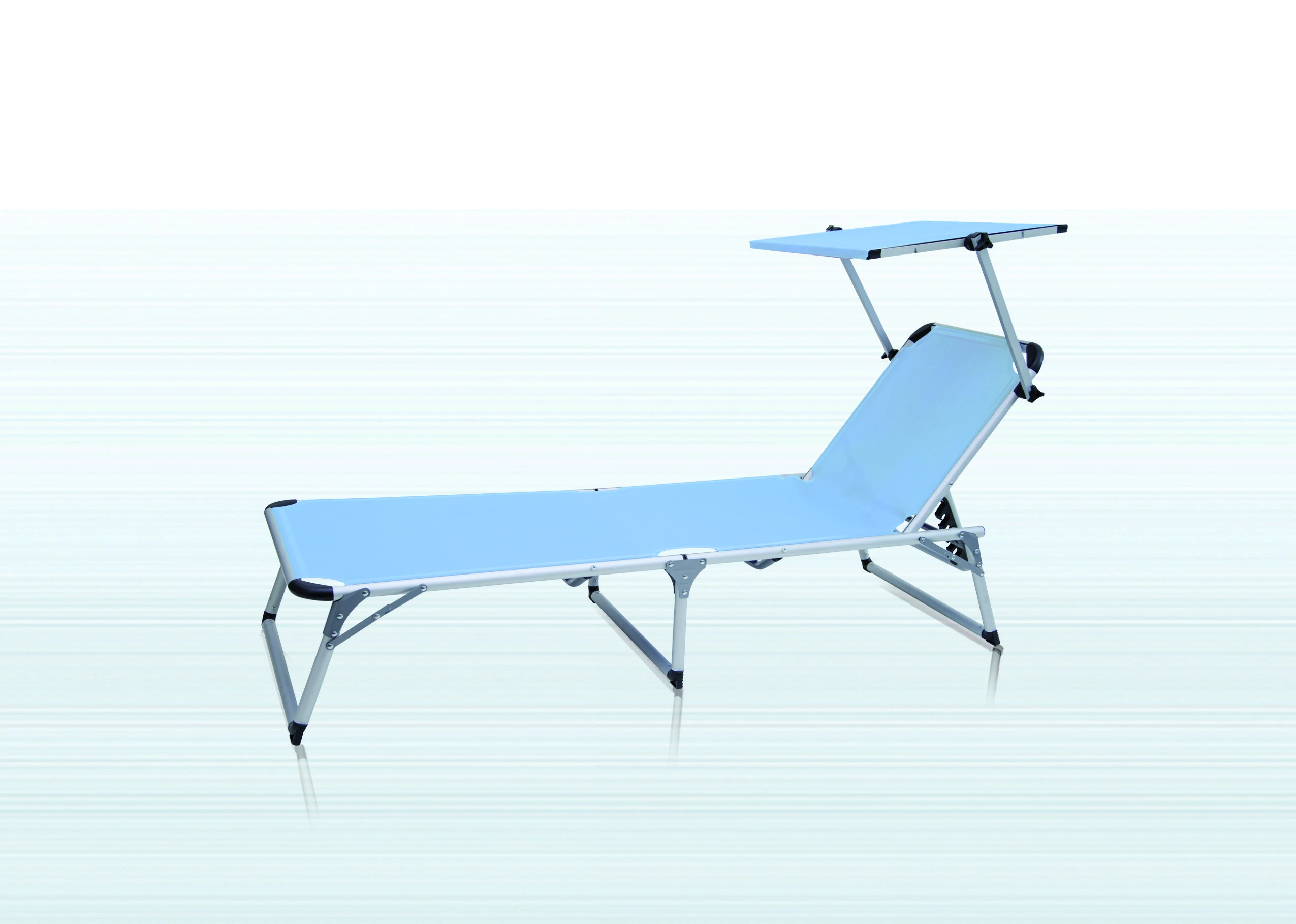 
Folding beach bed lounger with sunroof in outdoor folding bed beach lounge bed 
