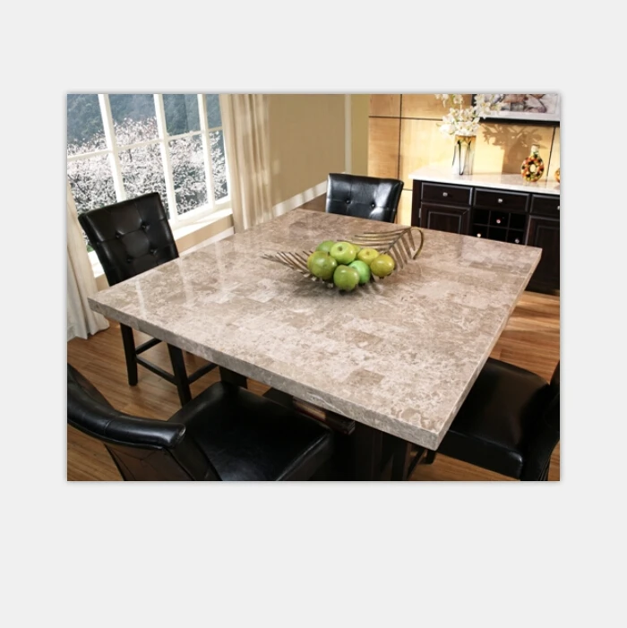 Итальянский белый доломит, круглый обеденный стол из белого мрамора