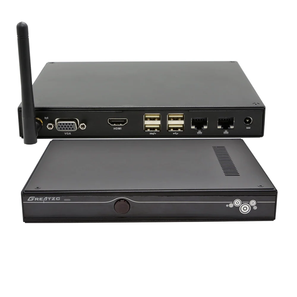 Quad Core J1900 CPU Industrial Fanless Mini Computer With Dual LAN