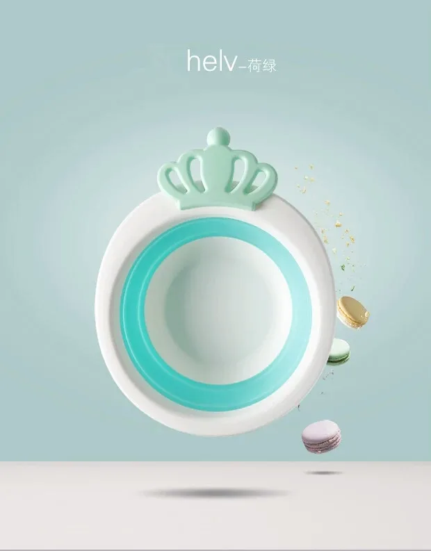 
free sample durable new material children folding plastic washbasin hand wash 