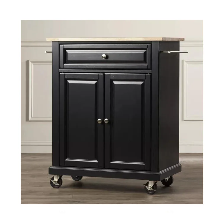 Шкаф из натурального дерева, Кухонная Тележка на колесиках с хранилищем