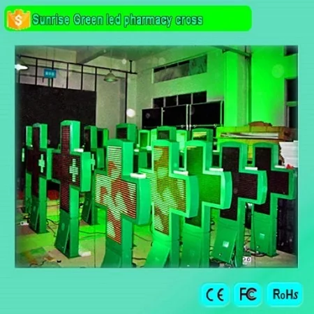 shenzhen good quality Double Side led cross edit software Sign for pharmacy outdoor