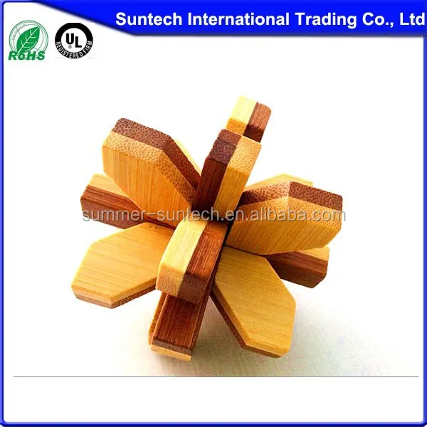 Adult/Kids/Children DIY 3D Cube Brilliant Intelligence Brain Teaser Educational Funny Wooden Toys Chinese Puzzle