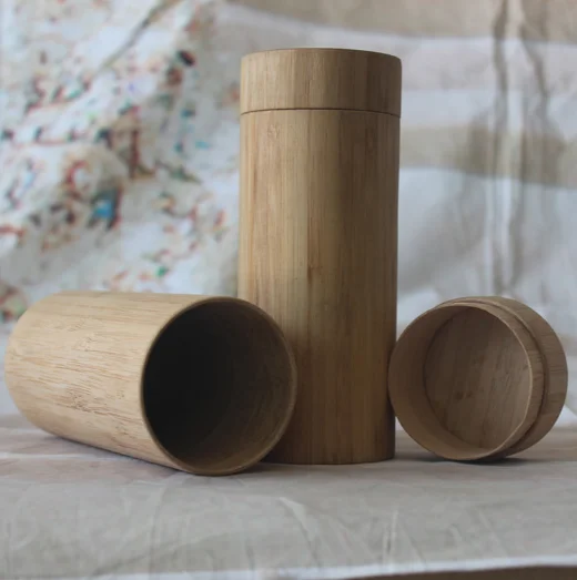 Bamboo tea packaging cans