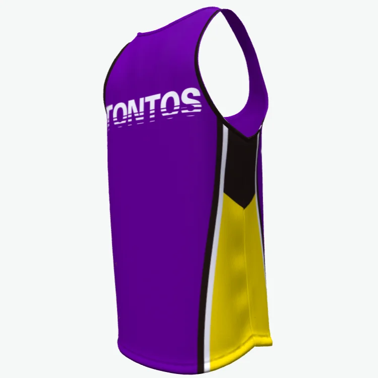 Tontos sportswear custom sublimation sleeveless t shirt men