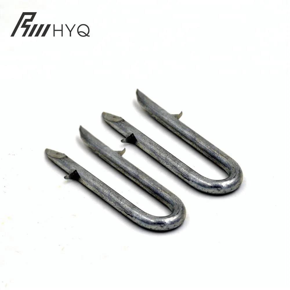 factory supply sharp point barbed fence staple u type nails