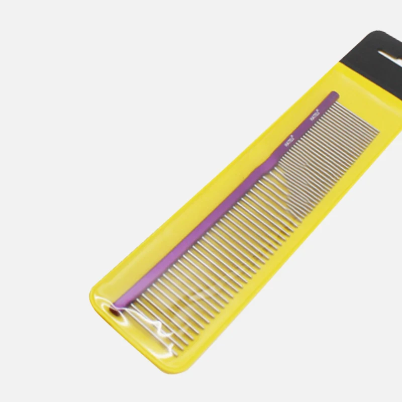 
Hot style Flat handle Pet Stainless Steel row practical dog metal Comb 