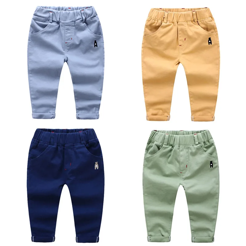 
HT-BB hot Autumn Best Selling Products Plaid Kid Boy Wear Clothes Cotton Child Cargo Pants Of Online New Pattern Jeans Pants 