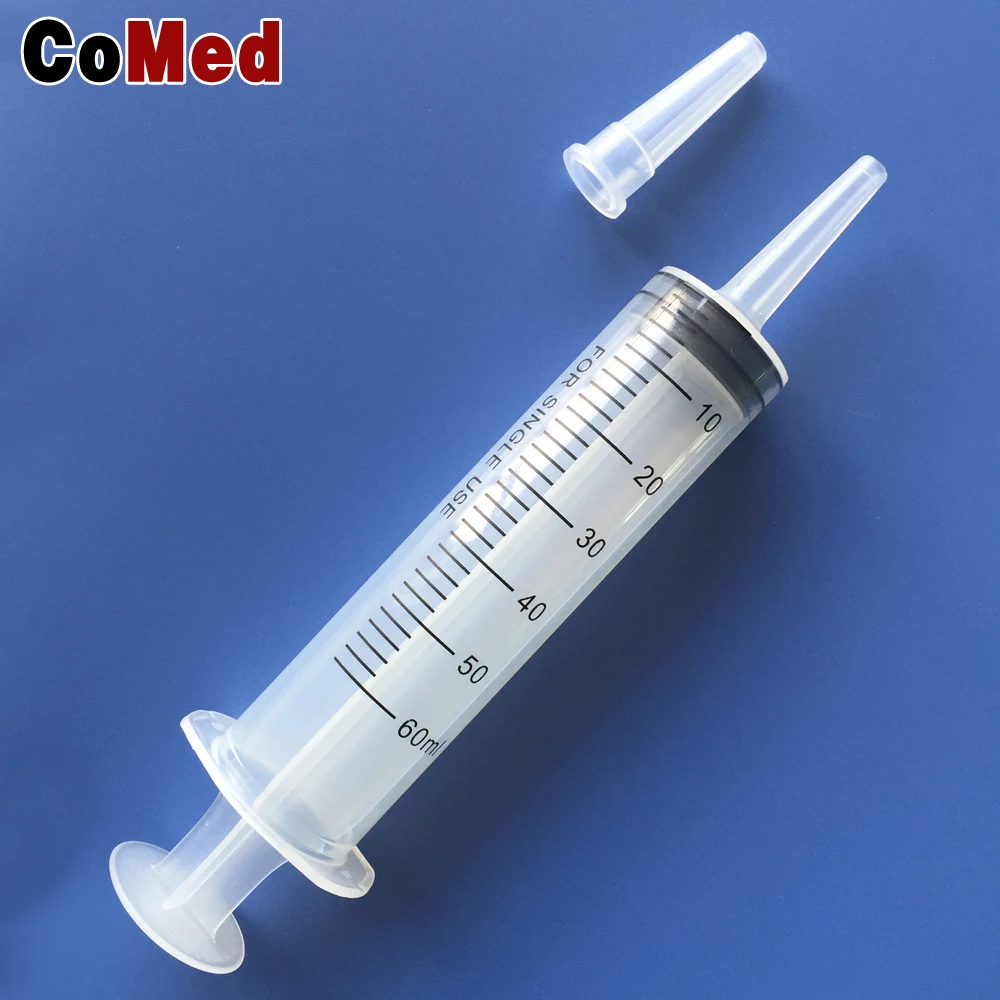 Sterile food syringe 50ml 60ml 100ml 200ml with tip