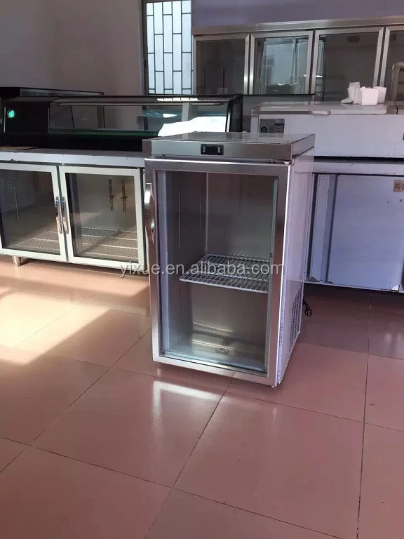 2 doors counter top beverage freezer beer display fridge refrigerator stainless steel bar cooler