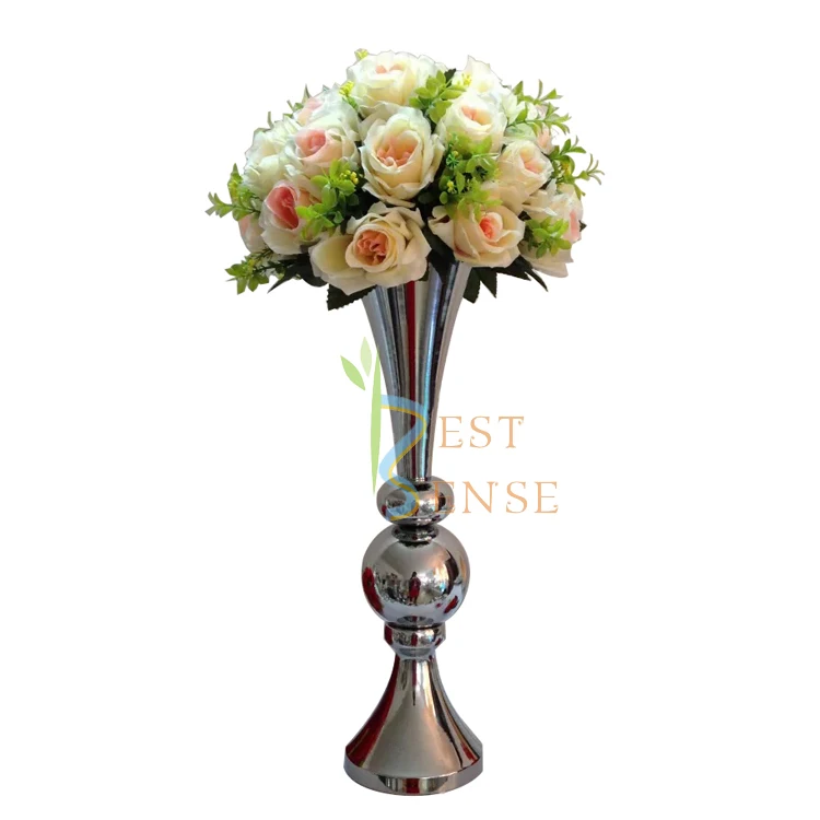 65 cm Wedding Trumpet Metal Gold Wedding Flower Vase / Centerpiece for wedding table