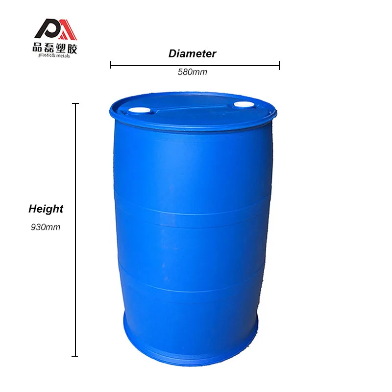 
200l double ring HDPE plastic drum barrel 