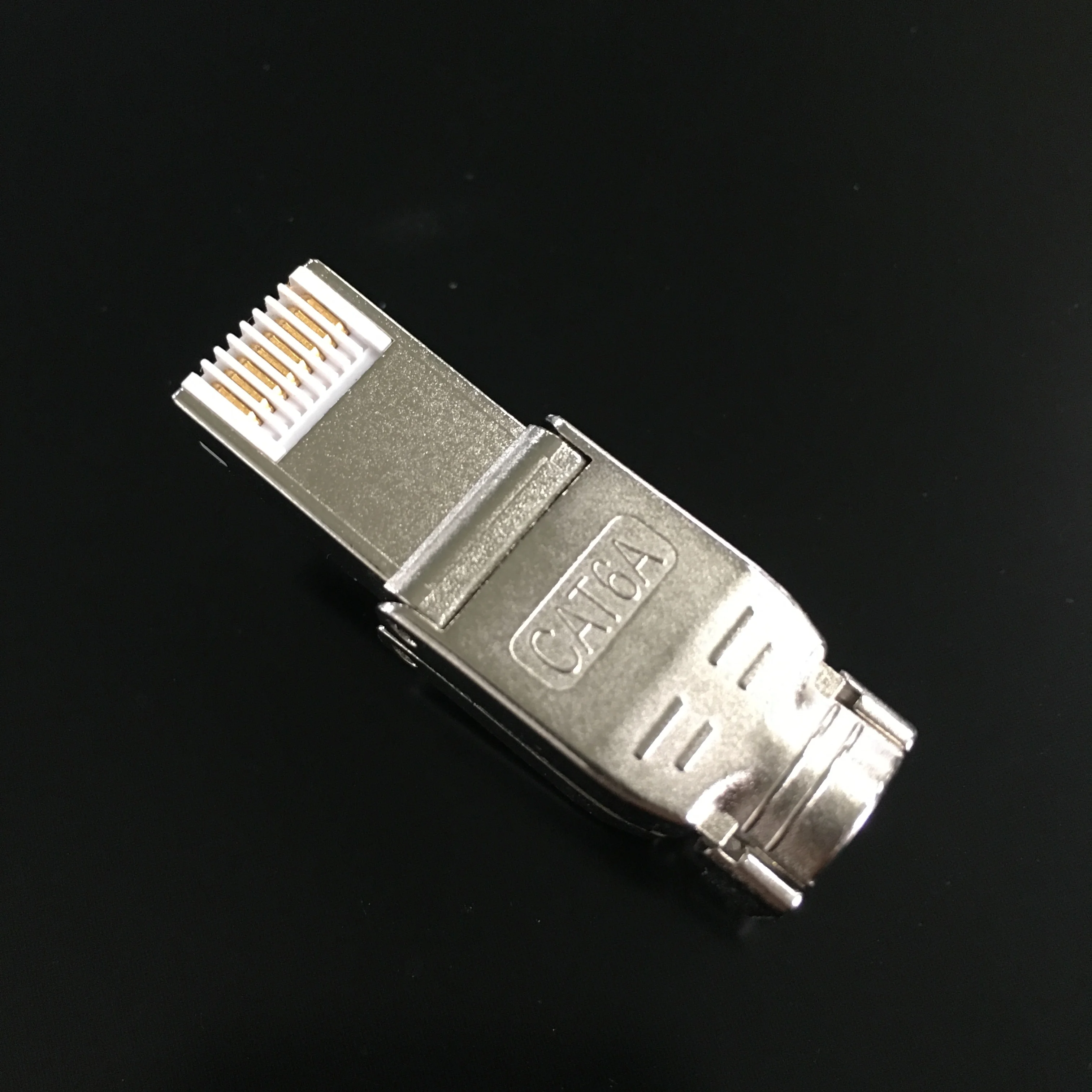 Shielded RJ45 Cat6A Toolless Modular Plug For 22AWG-26AWG Cable