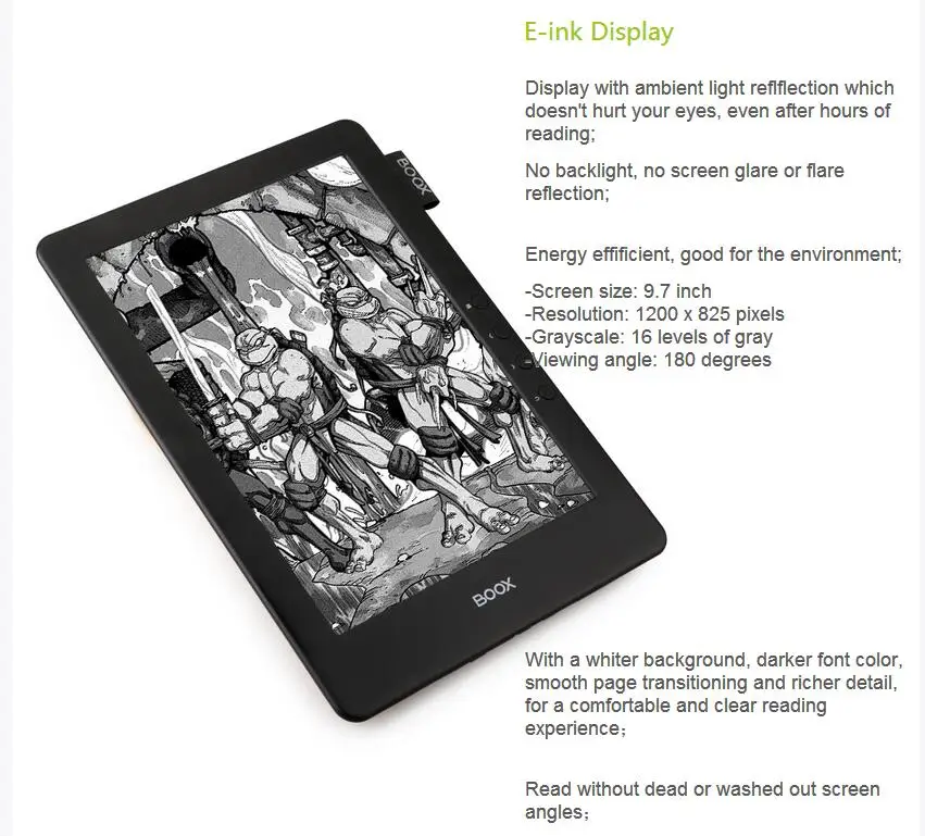 BOOX N96 ML e-ink ebook ereader 9.7 inch with audio device
