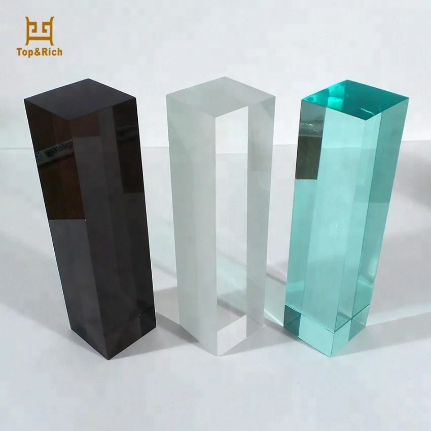 Clear Laser Cut Etching 20mm Plexiglass Acrylic Display Blocks