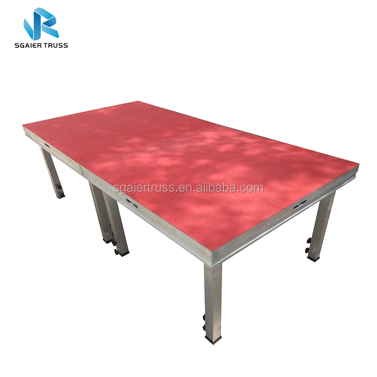 Wooden stackable lighting portable stage for party dance