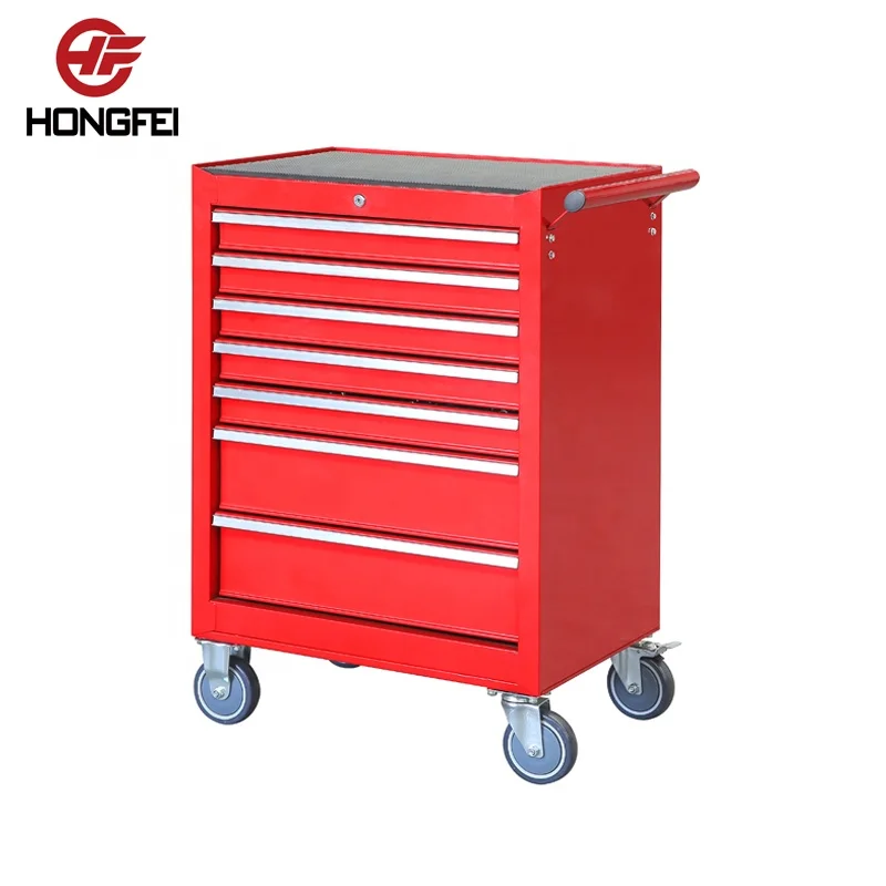 Hongfei Professional Aluminum Tool Boxes Automotive Service Tool Cart of 21 Years Experience