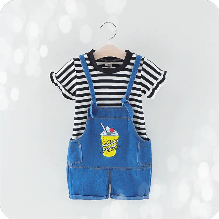 2019 горячая Распродажа, комплект детской одежды из 2 предметов, детские летние комплекты одежды