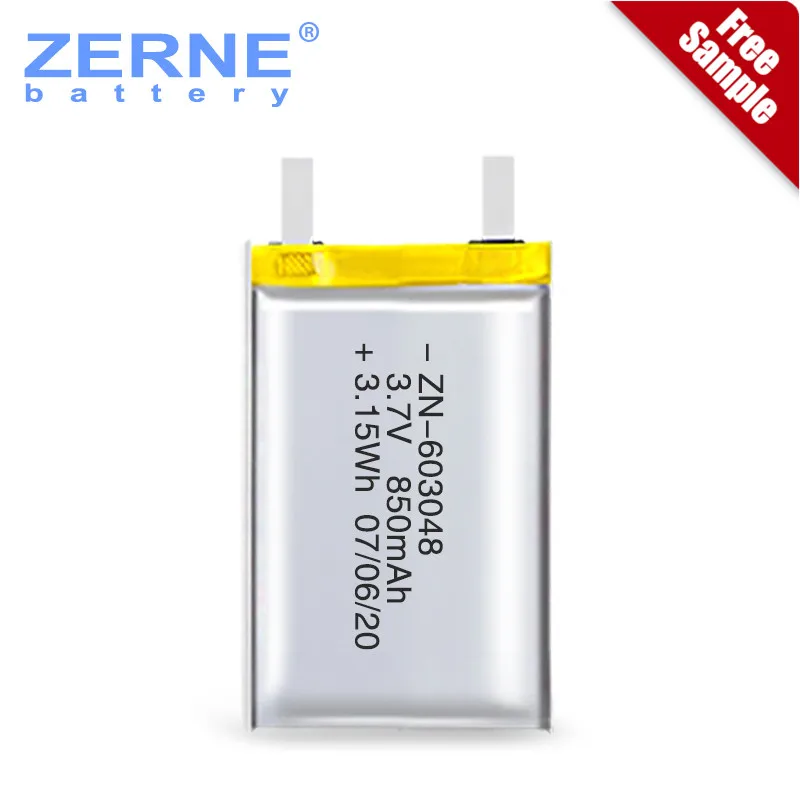 3.7v Lithium Polymer Battery 850mAh 603048