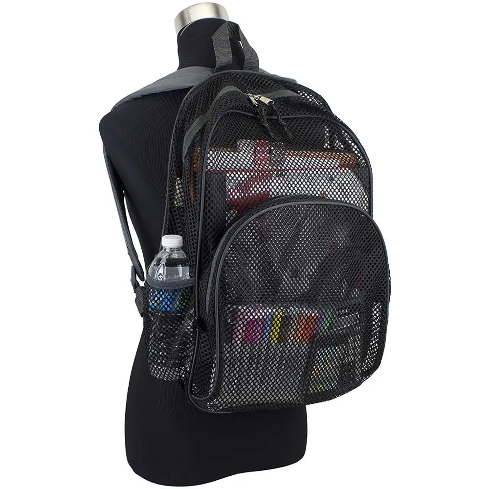 2023 new design light weight students school High Quality Book unisex  Women Mesh customized School shoulder bag Backpack