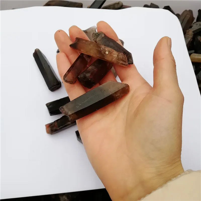 high quality Natural Lemurian Seed Smoky Quartz Cluster Crystal Point from Madagasca for sale