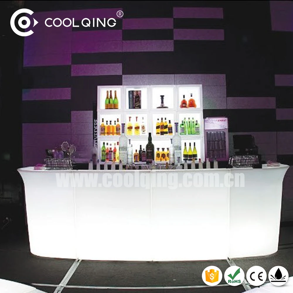 Cool Illuminated led bar counter/pe disco lighting bar counter