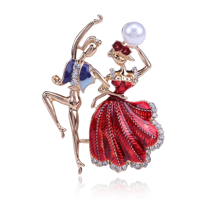 New fashion Korean cartoon Princess Prince dancing Brooches