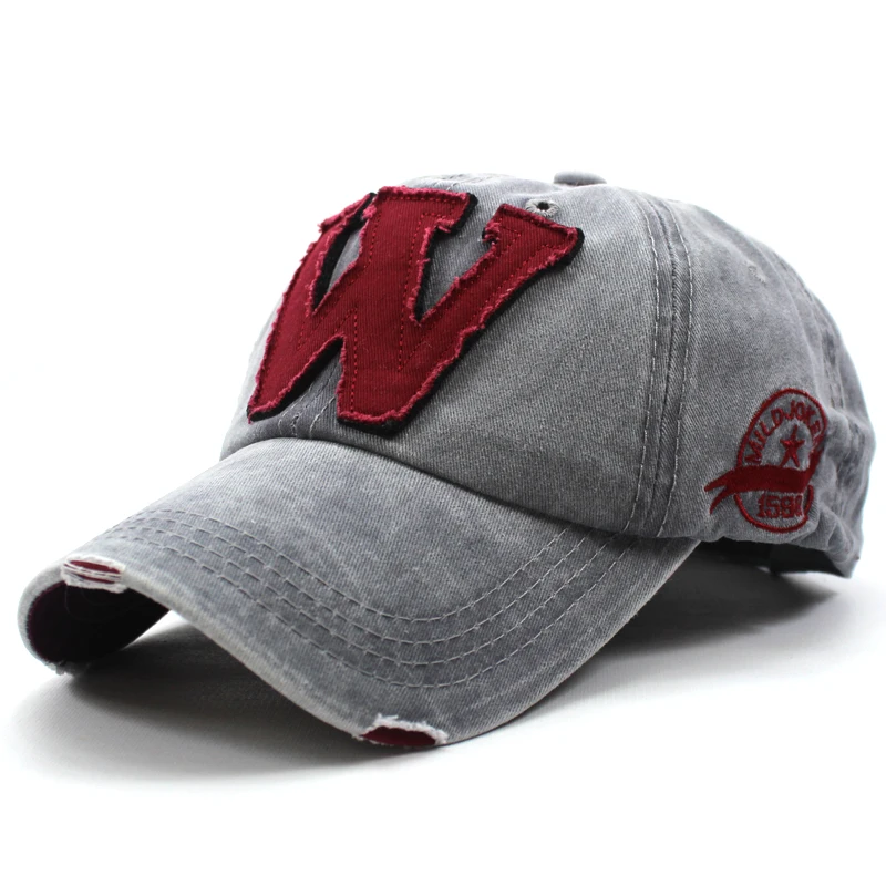 5 цветов ретро Корейская версия W Мужская и женская потертая старая потертая бейсбольная шляпа с буквенным принтом оптовая продажа