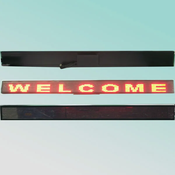 CE RoHS 16X256pixel p7.62mm usb moving text programmable led electronic signs