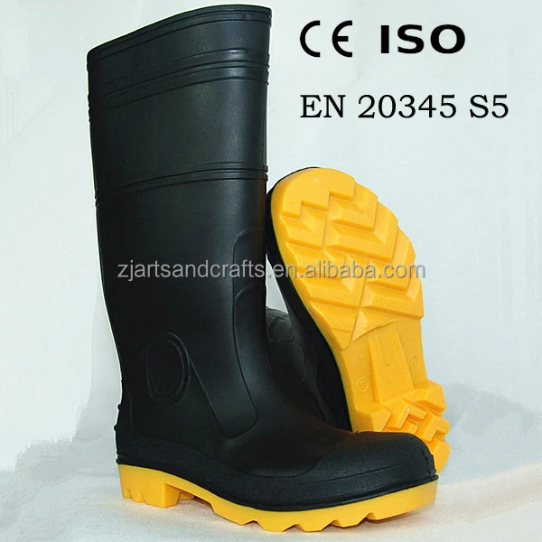 Factory Steel toe PVC nitrile rubber safty boot