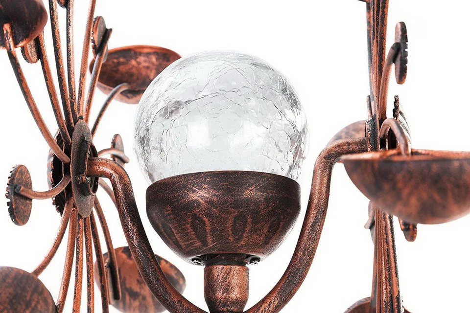 
kinetic wind spinner outdoor Solar Garden Lighting 