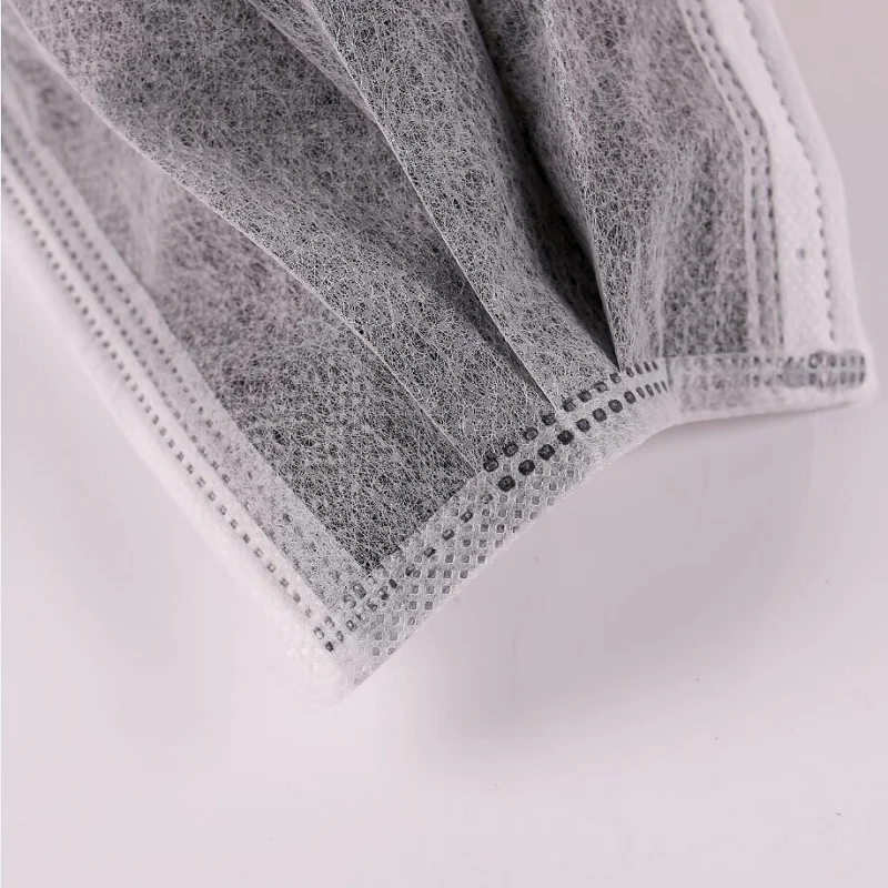 4 ply active carbon disposable face mask  black fashion face mask anti dust protective  mask