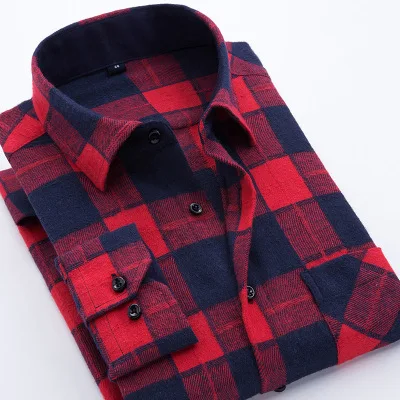 Oemtailor Fashion Casual Mens Plaid Flannel Shirt for Wholesale Custom Logo Flannel Fabric Woven Long Sleeve Printed for Winter