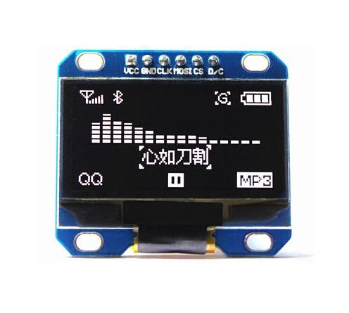 1.3 inch 12864 white oled display module with SPI interface 6pin SH1106 controller