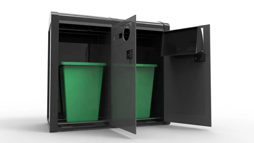 double dustbin trash cans for restaurants street recycle bin decorative bins