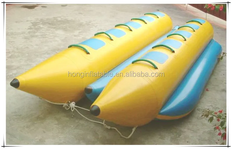 2016 Hot sale sea rides adult bicycle pedal fishing boat for amusement, 2 tubes banana boat for water toy