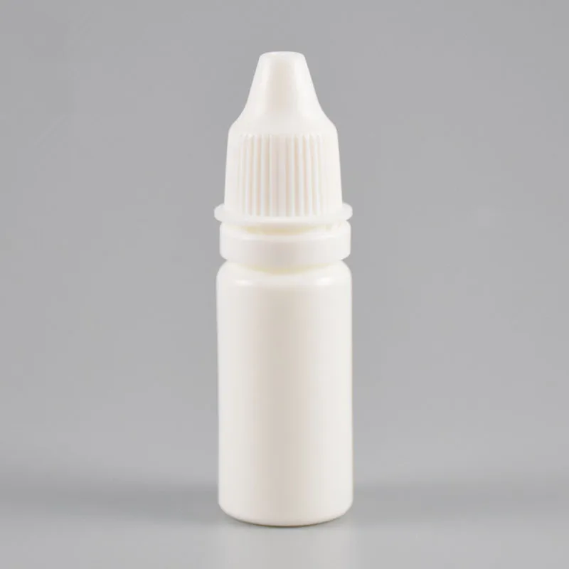 10ml 30ml hdpe eye dropper bottle 15 ml plastic white food tamper proof nozzle tip