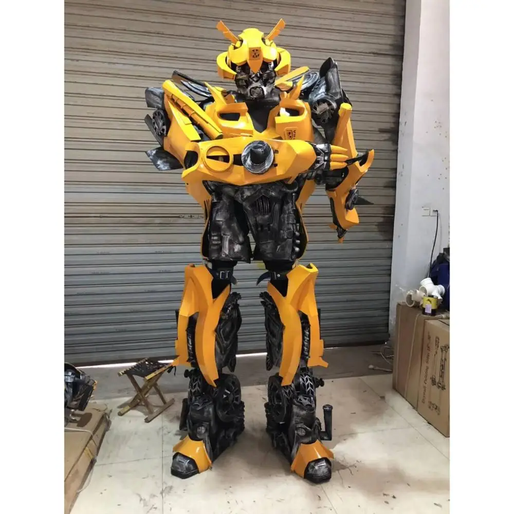 Human size robot adult cosplay performance bubble bee dancing costume