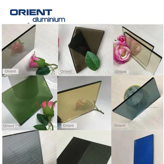 Aluminium glass curtain wall facade systems for building