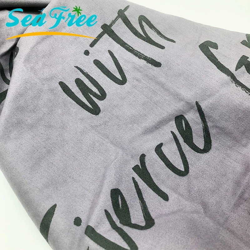 Inexpensive polyamide superfine fiber chamois leather yoga towel towel with silica gel point against sliding movement