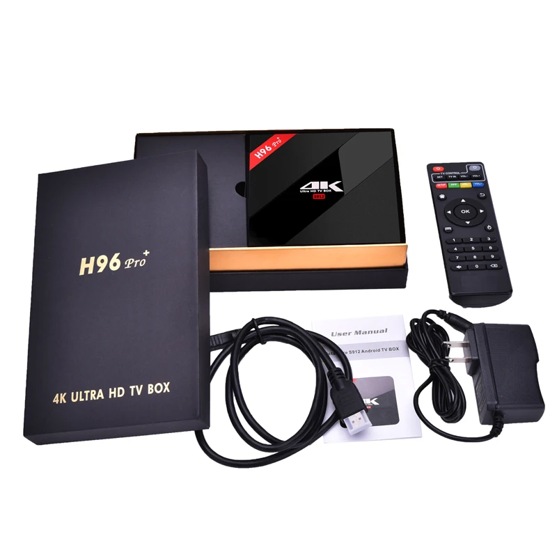 2018 Hot H96 pro+ android 7.1 S912 3gb ram 32gb rom android tv box japanese digital tv receiver set