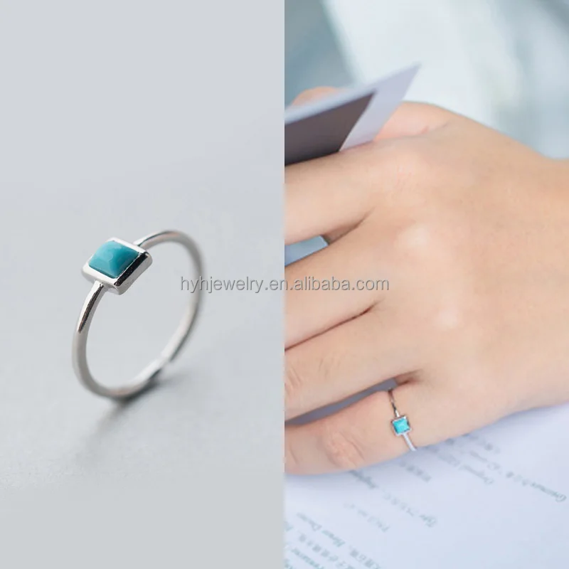 
IN STOCK!!! Online shopping canada handmade women natural stone gemstone jewelry 925 silver turquoise rings 