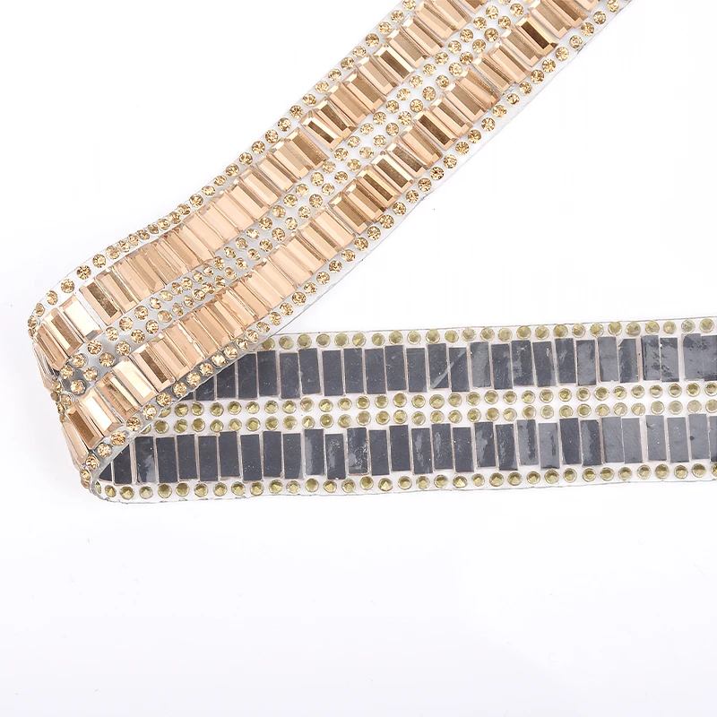 
LOCACRYSTAL Brand Hotfix Crystal Chain Rhinestone Belt for Bridal Clothing 